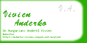 vivien anderko business card